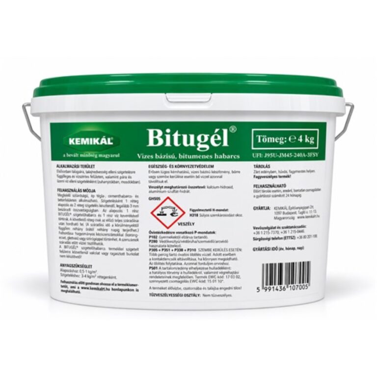 Bitugél bitumenes szigetelőhabarcs (vízbázisú)